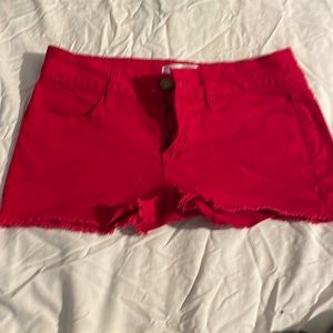 Red shorts No Boundaries size 3 juniors. worn one time 5$
